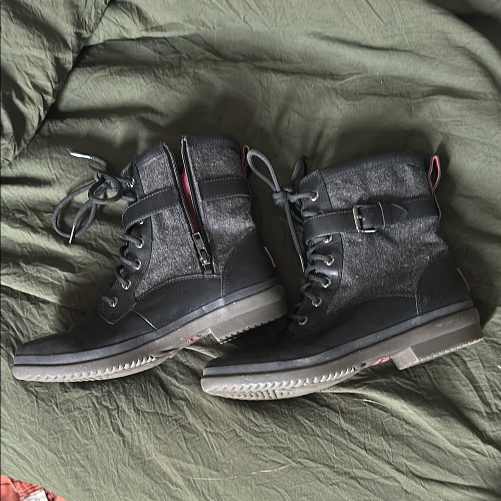 UGG Black and Gray Winter Boots with Durable Design